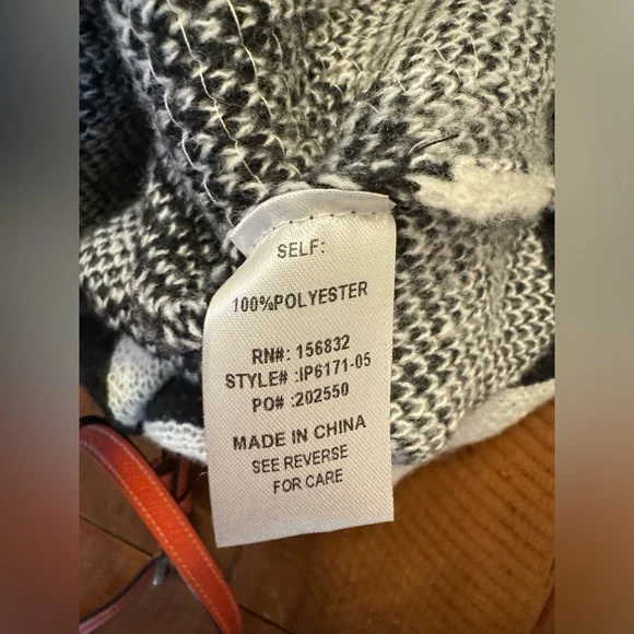 BiBi Black and White Checkered Sequin Cardigan - Picture 3 of 10